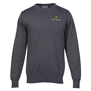 Fine Gauge Cotton Blend Crewneck Sweater Main Image