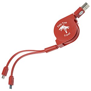 Retractable 2-in-1 Noodle Charging Cable Main Image
