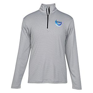 Striped 1/4-Zip Pullover - Embroidered Main Image
