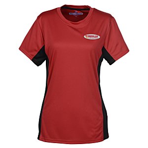 Stain Release Performance Colorblock T-Shirt - Ladies' - Embroidered Main Image