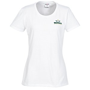 Jerzees Dri-Power 50/50 T-Shirt - Ladies' - White - Embroidered Main Image