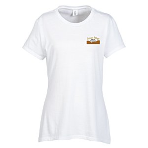 Optimal Tri-Blend T-Shirt - Ladies' - White - Embroidered Main Image