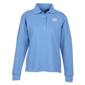 Smooth Touch Blended LS Pique Polo - Ladies' Main Image
