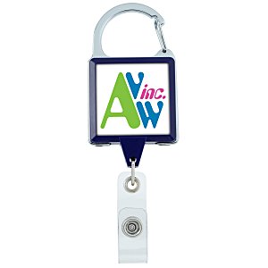 Heavy Duty Clip On Retractable Badge Holder - Square Main Image