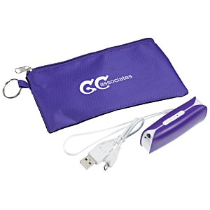 On the Go Flashlight Power Bank with Pouch Main Image
