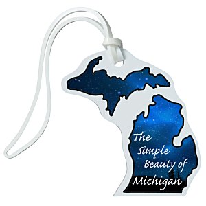 Soft Vinyl Full-Color Luggage Tag - Michigan - Lower+Upper Main Image