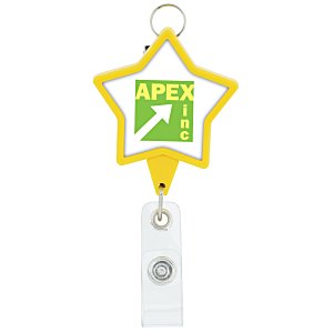 Retractable Badge Holder with Lanyard Attachment - Star Main Image