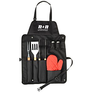 BBQ Now Apron and BBQ Set - 24 hr Main Image