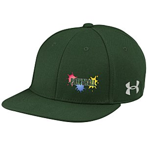 Under Armour Flat Bill Cap - Solid - Full Color Main Image