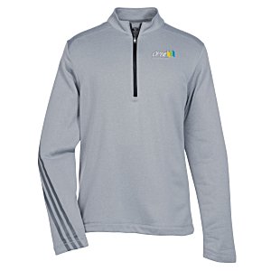 adidas 1/4-Zip Heather 3-Stripes Pullover - Men's - Embroidered Main Image