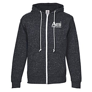 French Terry Snow Heather Full-Zip Hoodie - Screen Main Image