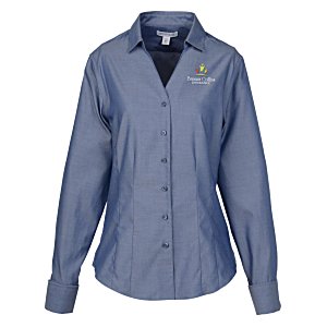 Wrinkle Resistant Oxford French Cuff Shirt - Ladies' Main Image