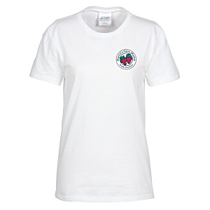 Port & Company Essential T-Shirt - Ladies' - White - Embroidered Main Image