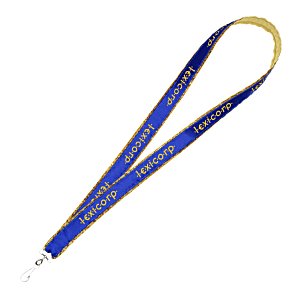 Glitter Woven Ribbon Lanyard  - 1" Main Image