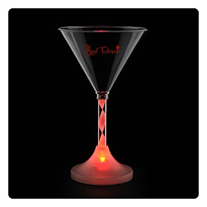 Martini Glass with Light-Up Spiral Stem - 6 oz. - 24 hr Main Image