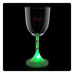 Wine Glass with Light-Up Spiral Stem - 10 oz. - 24 hr Main Image