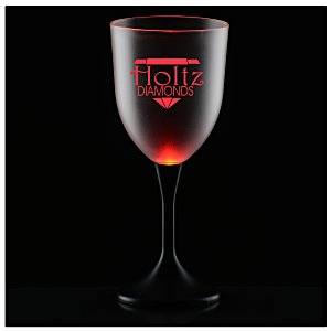 Frosted Light-Up Wine Glass - 10 oz. - 24 hr Main Image