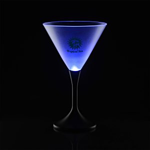 Frosted Light-Up Martini Glass - 8 oz. - 24 hr Main Image