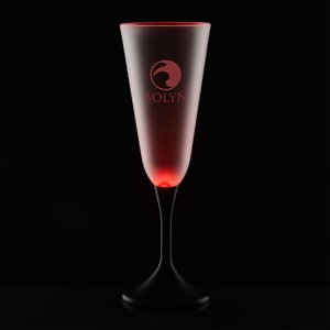 Frosted Light-up Champagne Glass - 8 oz. - 24 hr Main Image