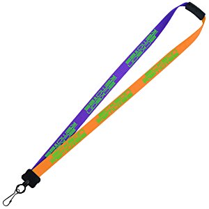 Two-Tone Smooth Nylon Lanyard - 7/8" - 36" - Metal Swivel Snap Hook Main Image