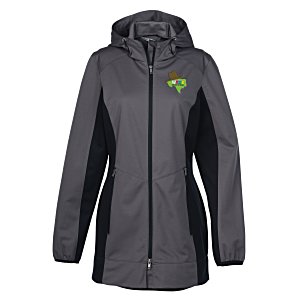 Lightweight Hooded Colorblock Soft Shell Jacket - Ladies' Main Image