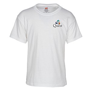 Hanes Essential-T T-Shirt - Youth - Embroidered - White Main Image