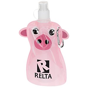 Paws and Claws Foldable Bottle - 12 oz. - Pig - 24 hr Main Image