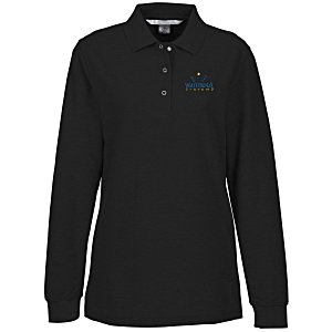 System Long Sleeve Snap Placket Polo - Ladies' Main Image