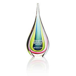 Rainbow Drop Art Glass Award Main Image