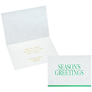 Shimmery Snowflakes Greeting Card Main Image