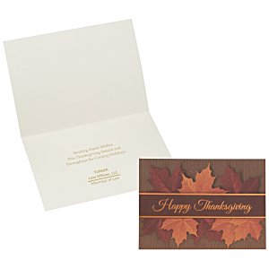 Thanksgiving Autumn Leaves Greeting Card Main Image