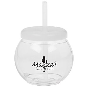 Fish Bowl Cup with Straw - 20 oz. Main Image