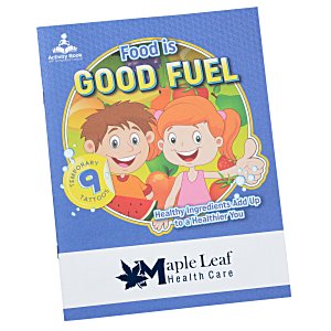 Activity Book with Tattoos - Food is Good Fuel Main Image