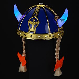 Blinking Viking Helmet with Braids Main Image
