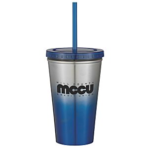 Chroma Stainless Tumbler with Straw - 16 oz. - 24 hr Main Image