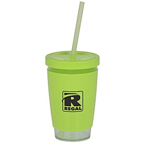 Colorband Tumbler with Straw - 18 oz. Main Image