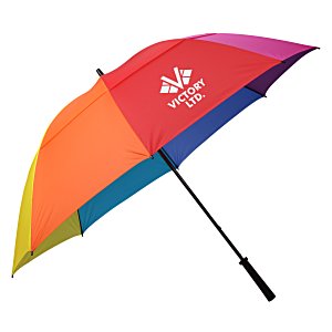 Eagle Fiberglass Golf Umbrella - Rainbow - 62" Arc Main Image