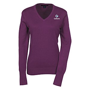 Fine Gauge V-Neck Sweater - Ladies' - 24 hr Main Image