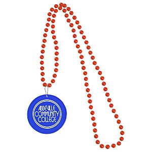 Mardi Gras Beads with Medallion - 24 hr Main Image