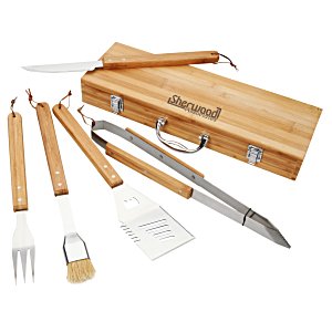 5-Piece Bamboo BBQ Set - 24 hr Main Image