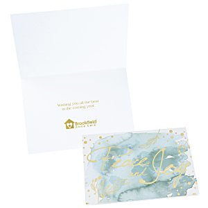 Watercolor Peace and Joy Greeting Card Main Image