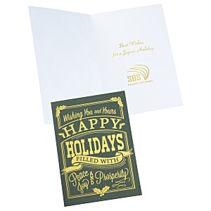 Happy Holidays Vintage Greeting Card Main Image