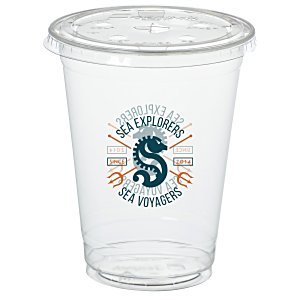 Crystal Clear Cup with Straw Lid - 16 oz. - Low Qty - Full Color Main Image