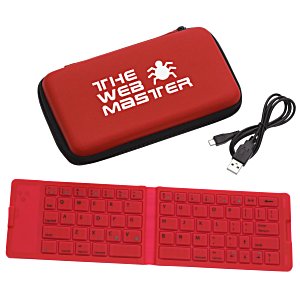 Foldable Bluetooth Keyboard with Travel Case - 24 hr Main Image