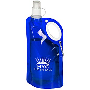Fold Flat Water Bottle with Carabiner - 25 oz. - 24 hr Main Image
