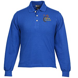 Classic Combed Cotton Pique Long Sleeve Polo Main Image