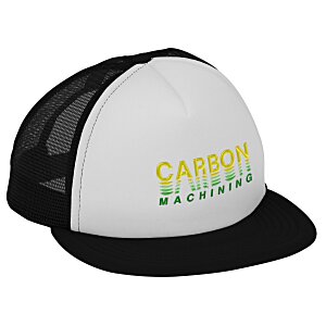 Mega Cap Flat Bill Foam Trucker Cap Main Image