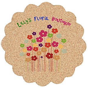 Cork Coaster - Flower - Full Color Main Image