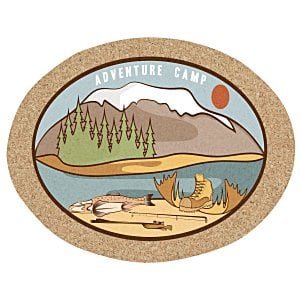 Cork Coaster - Oval - Full Color Main Image