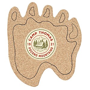 Cork Coaster - Paw - Full Color Main Image